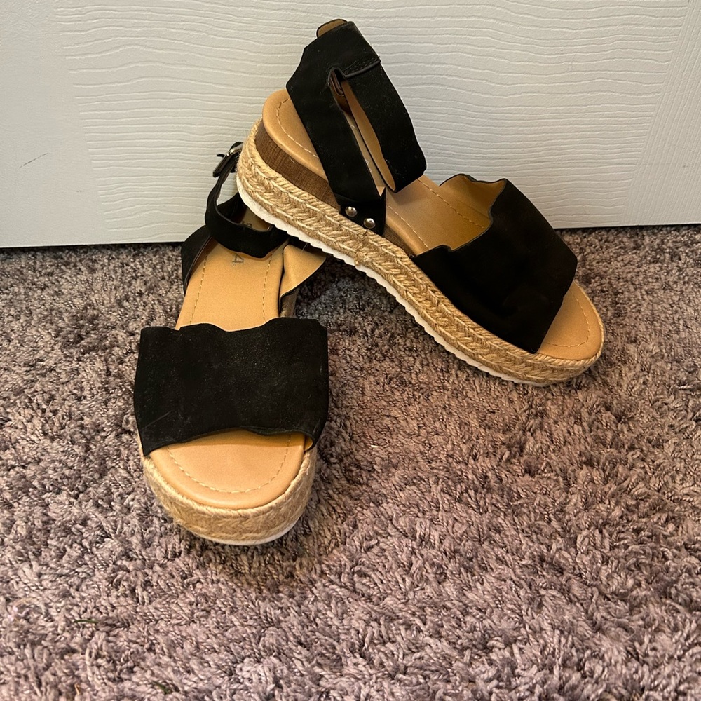 Black Espadrille Sandals
